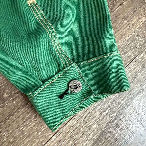 Vintage Perri Ellis America Shrink to fit green jacket oversized size S - Picture 8 of 10